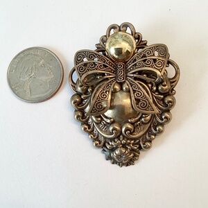 “ALISA” …  Beautiful golden guardian Angel pin…. Hand crafted